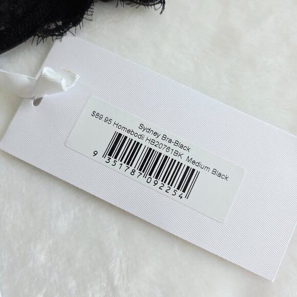 Homebodii Sheer Lace Wired Sydney Bra Black Size Medium 34B, 32C, 34C, 30D, 32D - Picture 6 of 7